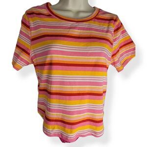 Wild Fable Striped Fitted Cropped Top XS